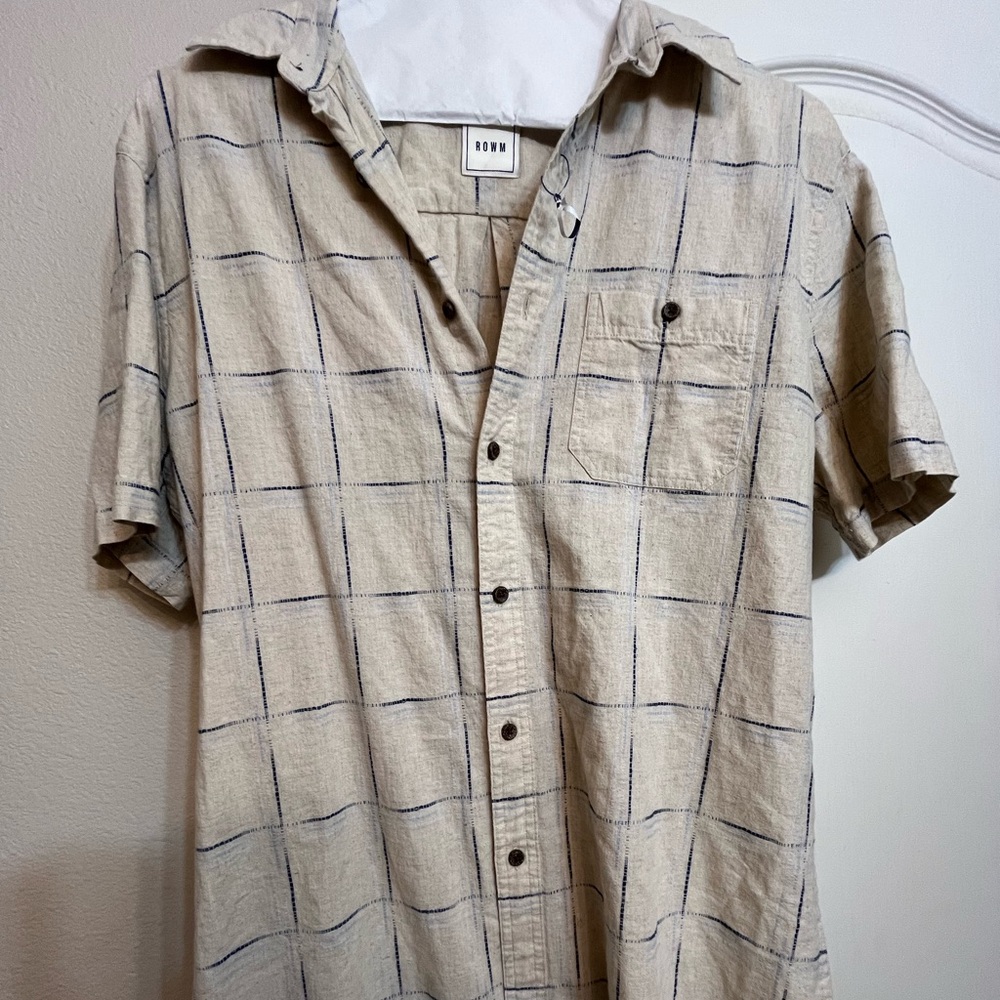 Beige Checkered Men's Shirt
